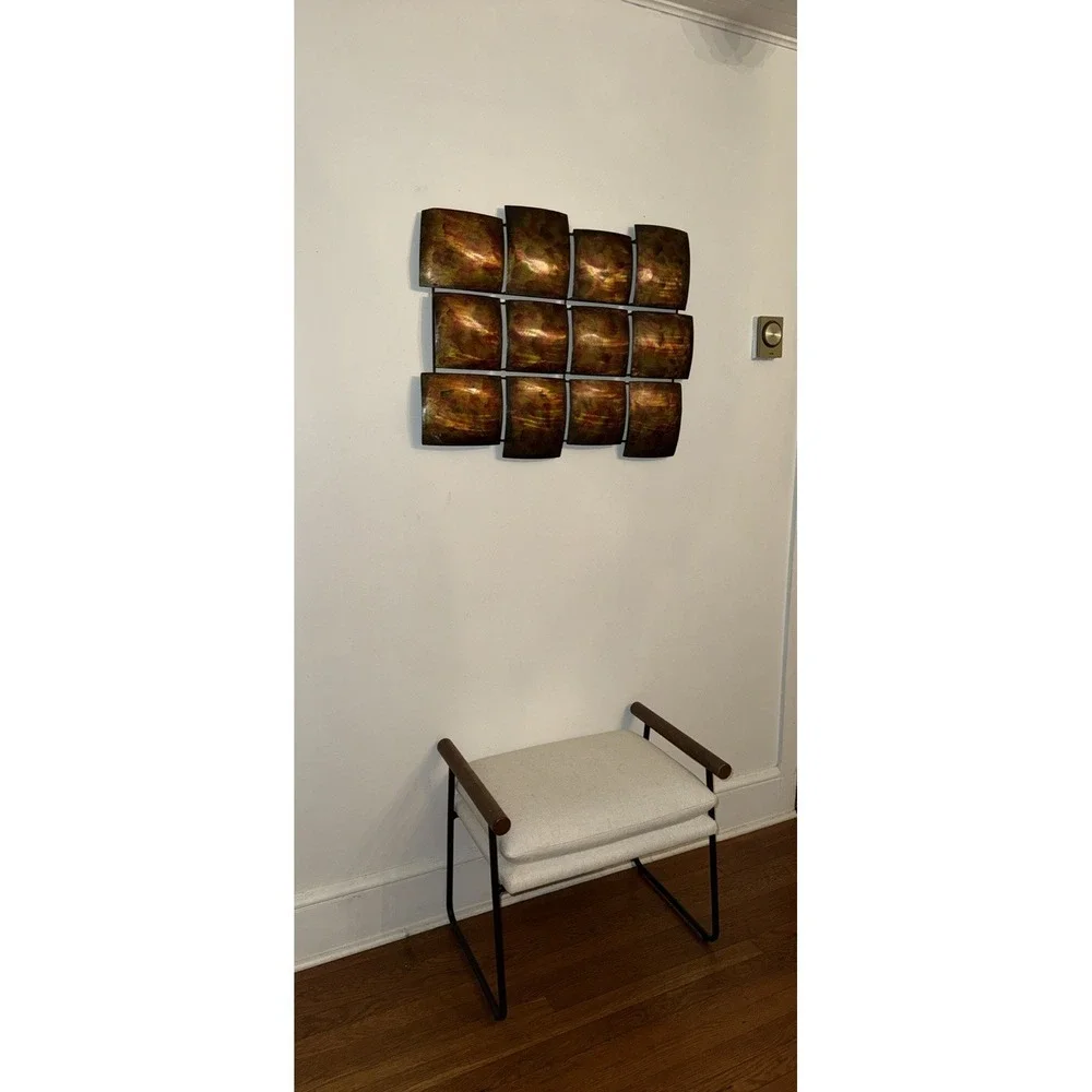 Vintage Pier 1 Metal Wall Art Sculpture Mid Century Modern Curtis Jere Style